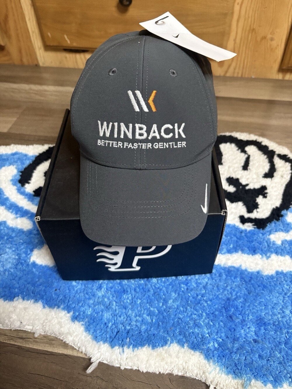 Mens Nike Dri-FIT Club Cap Size M/L Gray Winback Hat Golf Tennis
